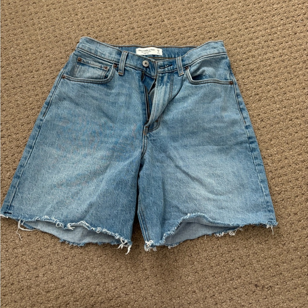 Abercrombie & Fitch Blue Jean Shorts Relaxed Fit
